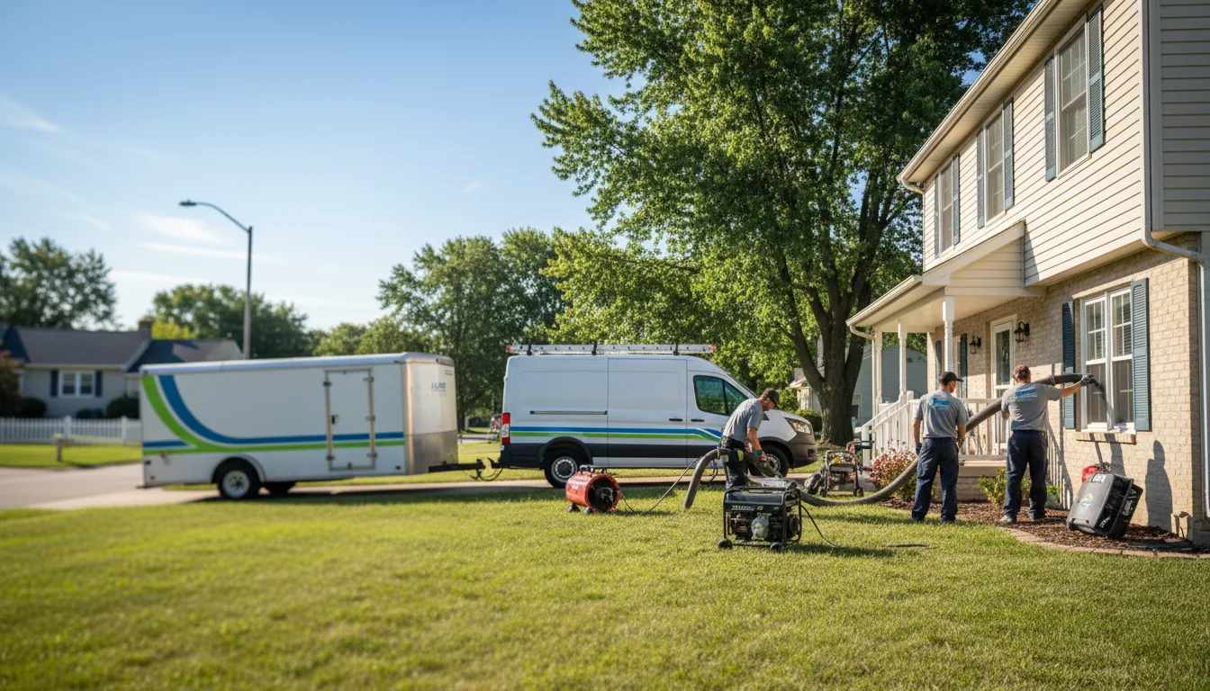 Flooded Basement Restoration And Cleanup With Repair in Baldwin, IL near me